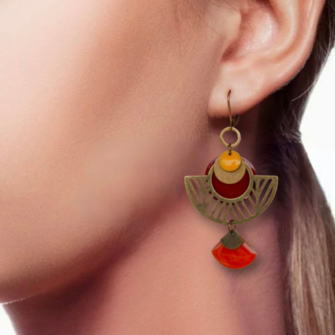 Boucles d'oreilles - Paloma Rouge Bronze