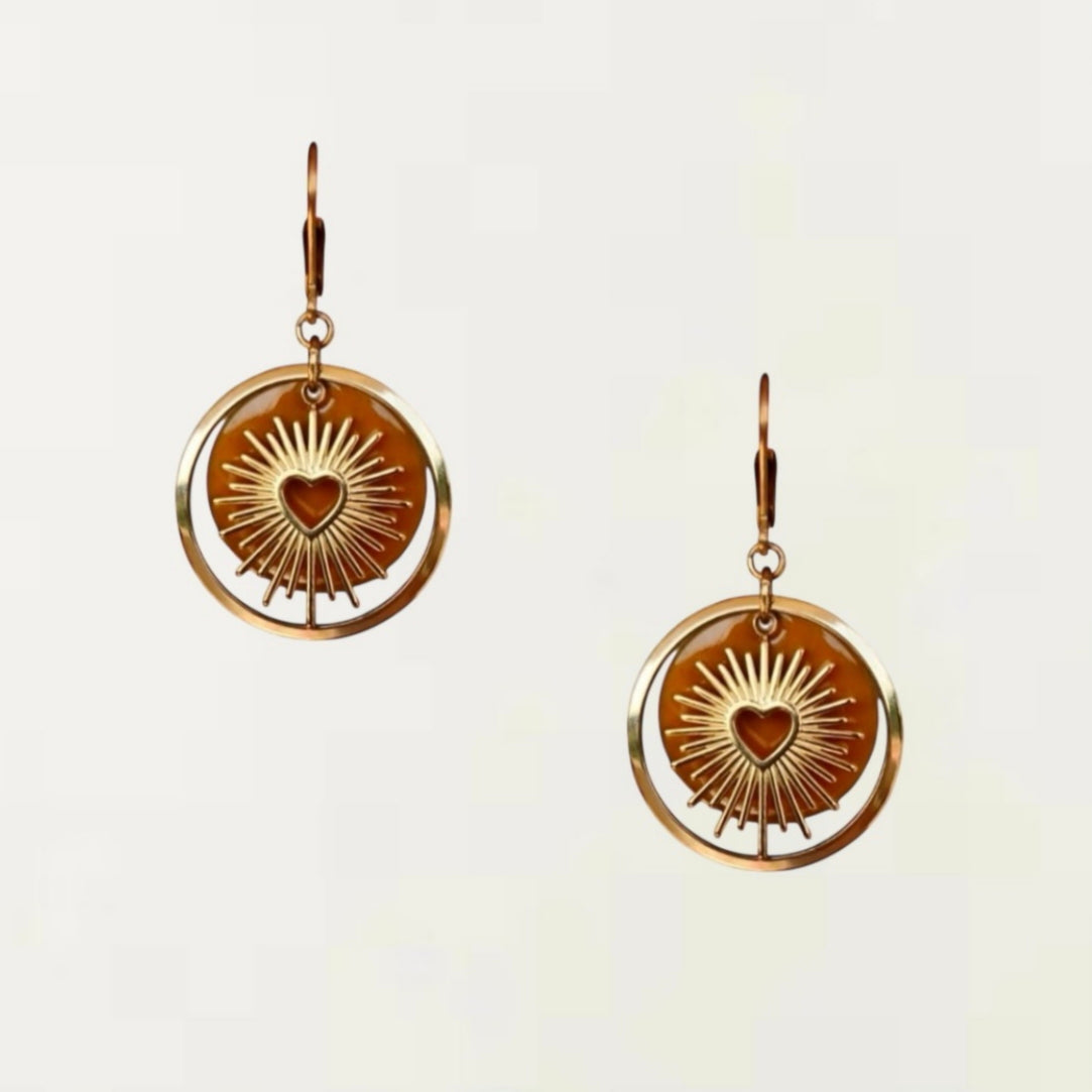 Boucles d'oreilles - Nina Moutarde Dorée