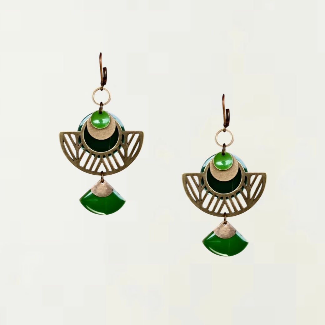Boucles d'oreilles - Paloma Verte Bronze