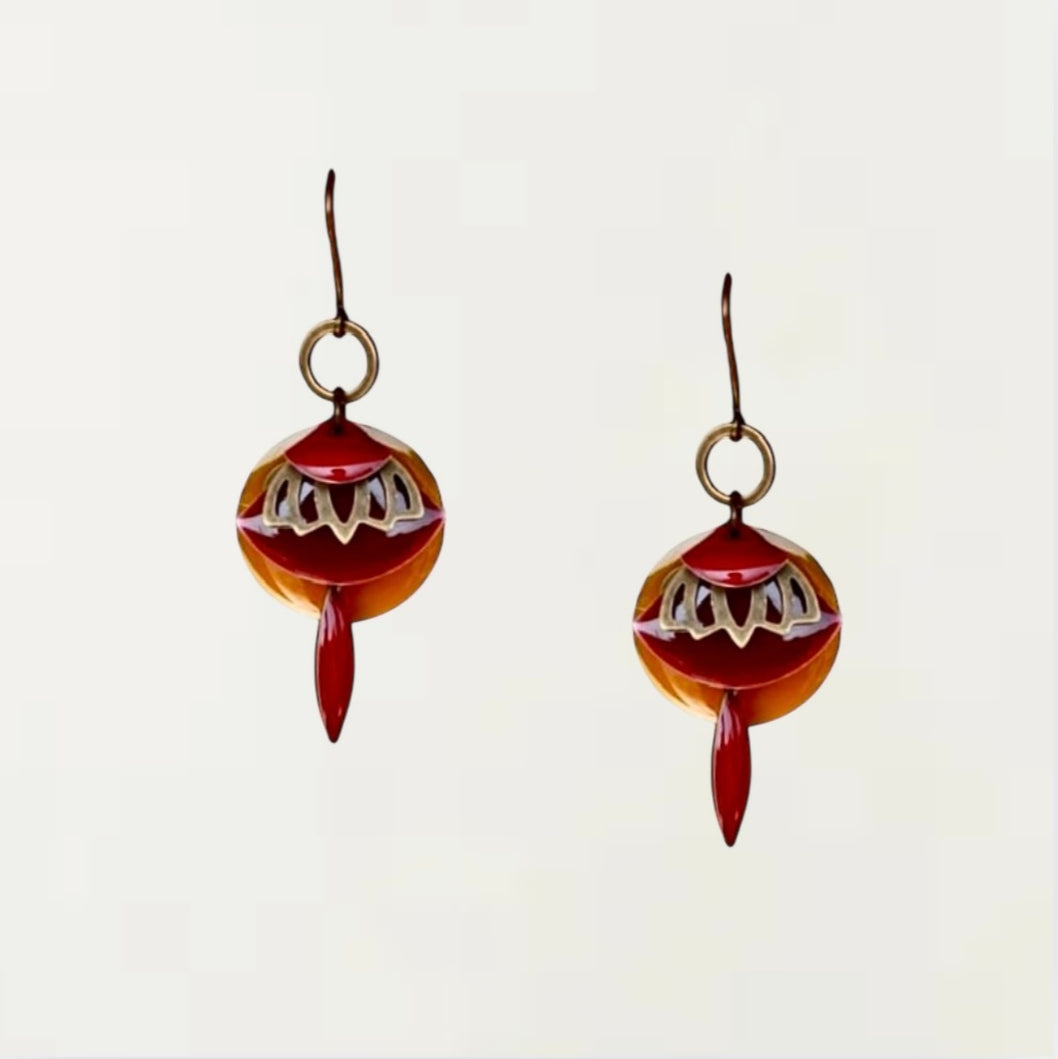 Boucles d'oreilles - Natacha Rouge Bronze