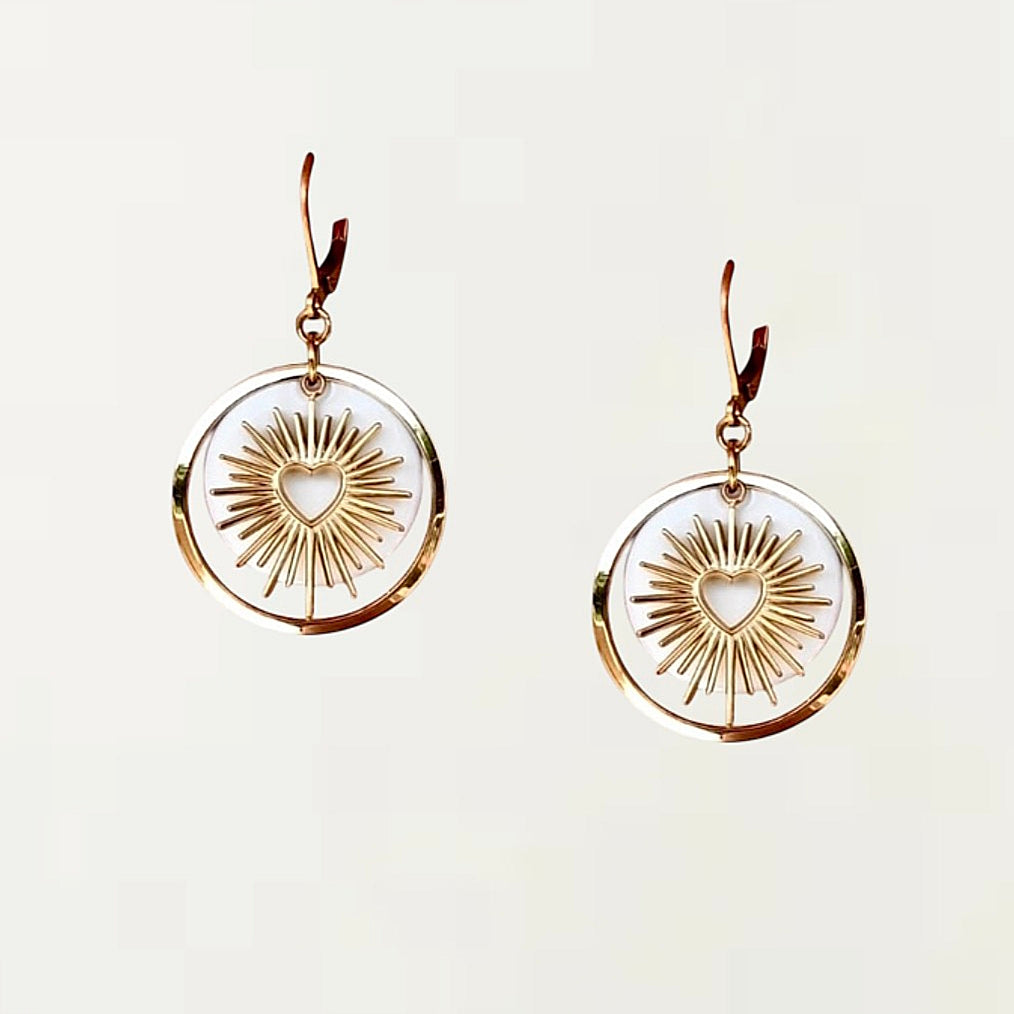 Boucles d'oreilles - Nina Blanche Dorée