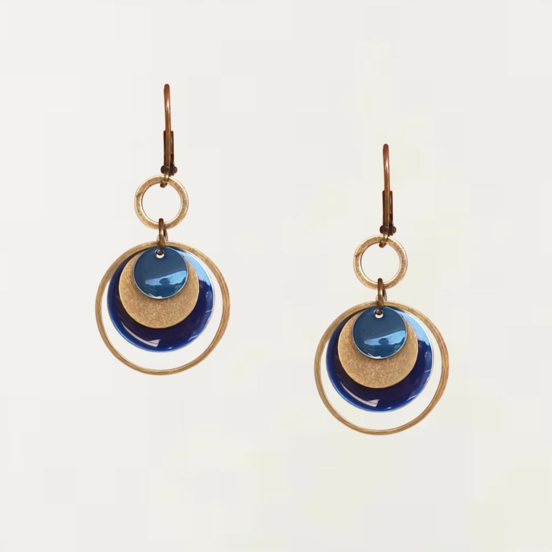 Boucles d'oreilles - Tina Bleu Bronze