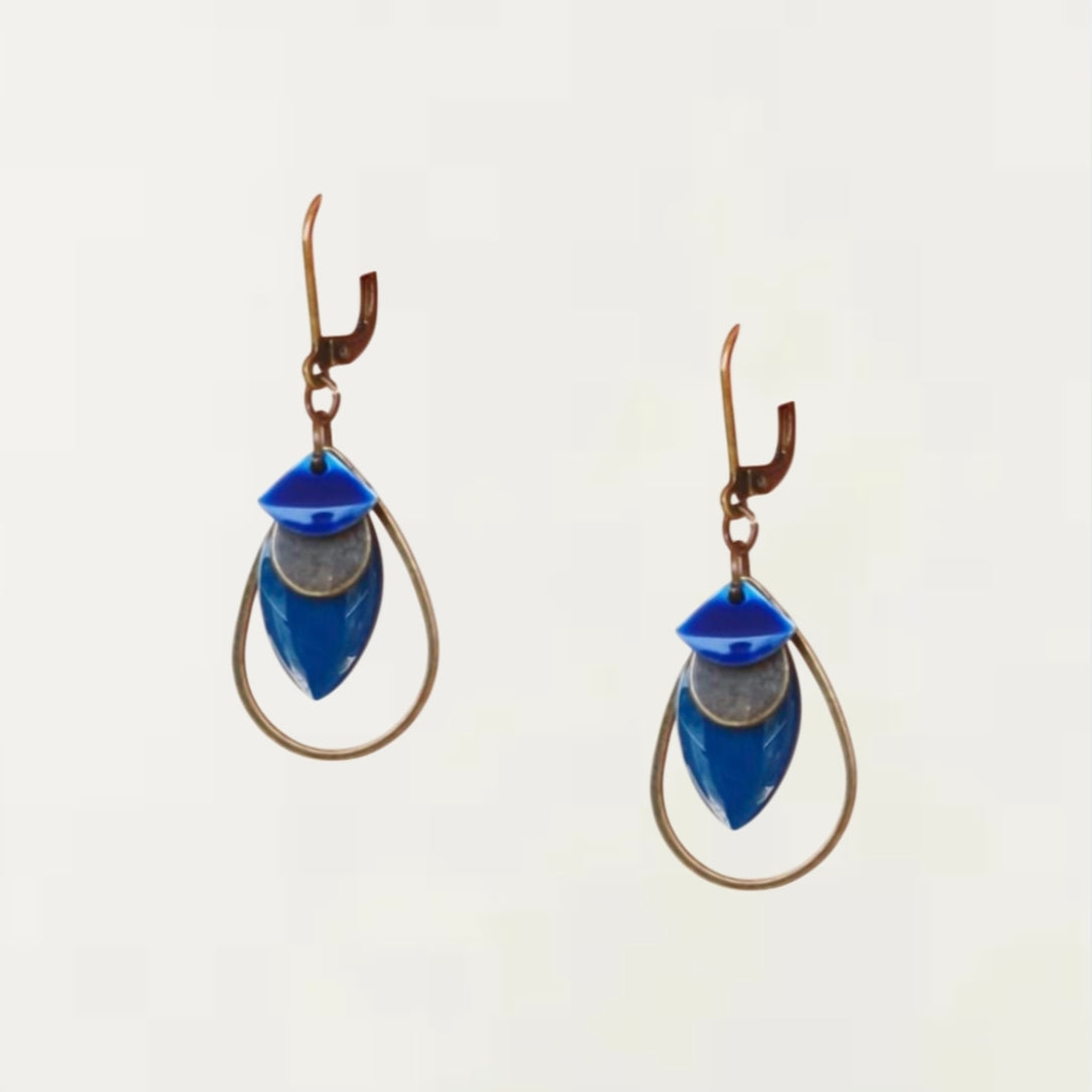 Boucles d'oreilles - Armelle Bleu Bronze