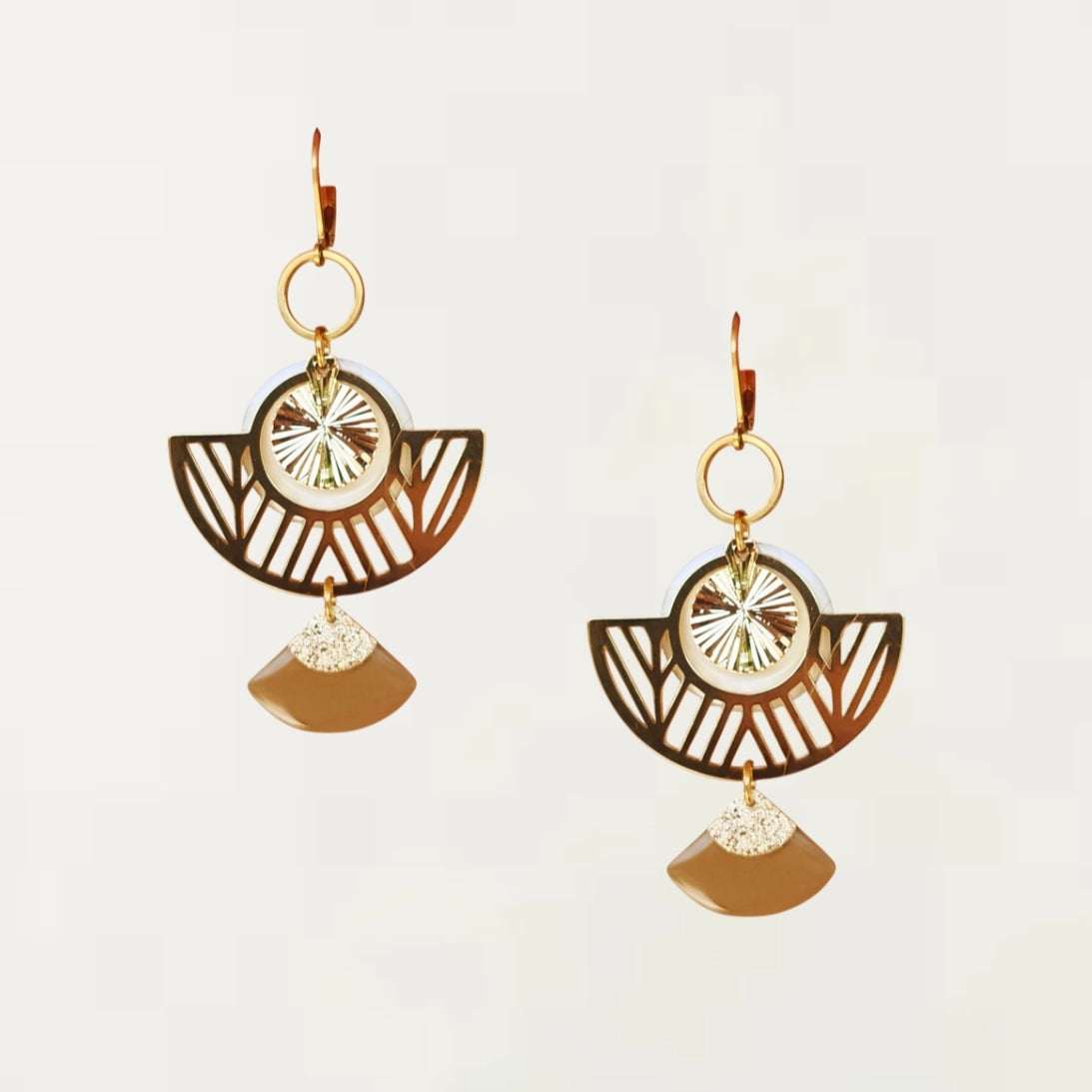 Boucles d'oreilles - Paloma Blanche Dorée