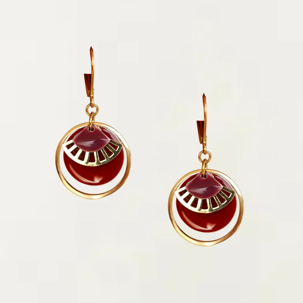 Boucles d'oreilles - Rebecca Rouge Dorée