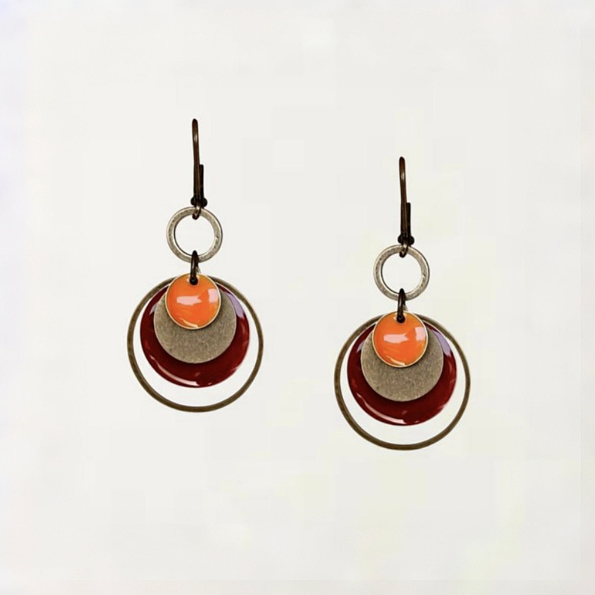 Boucles d'oreilles - Tina Rouge Bronze