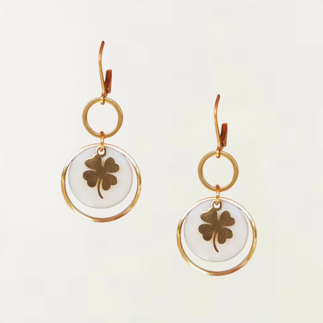 Boucles d'oreilles Frida - Blanche Dorée